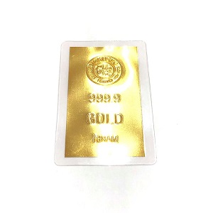24金(K24) 記念品 徳力純金カード 1枚 買取相場