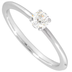 ティファニー(Tiffany＆Co) Pt950 リング ソリティア ダイヤモンド(0.19ct ABランク 買取相場