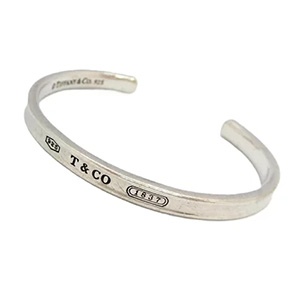 ティファニー(Tiffany＆Co) Pt925 バングル ナロー 1837 Bランク 買取相場