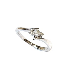 ダイヤモンド 0.2ct K18WG リング 買取相場
