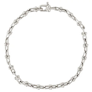 ティファニー(Tiffany＆Co) ネックレス ハードウェア マイクロリンク ブレスレット ミディアム(約16cm) SV925 Sランク 買取相場