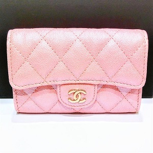 シャネル(CHANEL) カードケース ラメ ピンク AP01214 Ａランク 買取相場