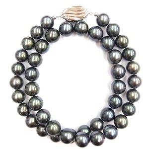 パール ネックレス 黒蝶真珠(直径約9.0mm～9.8mm SILVER Bランク 買取相場