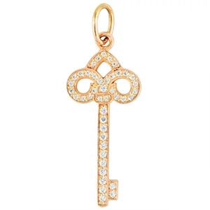ティファニー(Tiffany＆Co) ペンダントトップ フルール ド リス ダイヤモンド K18PG Sランク 買取相場