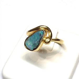 オパール 1.23ct K18 リング 買取相場