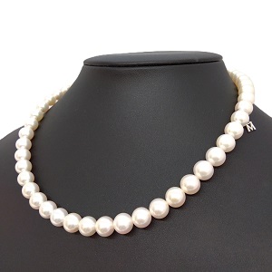ミキモト(MIKIMOTO) ネックレス パール 約8.1~8.4mm K18WG Bランク 買取相場