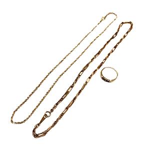 18金(K18) アクセサリー ネックレス リング 買取相場