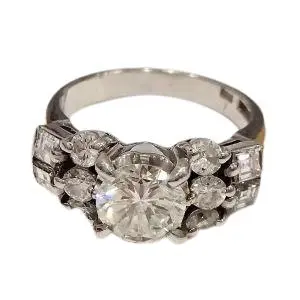 ダイヤモンド リング D1.08ct MD 0.93ct K18 Pt850 パール付き 買取相場