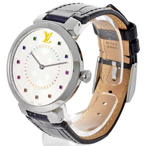 ルイ・ヴィトン(Louis Vuitton) 腕時計 タンブールスリムMMレインボー QA159Z SS ABランク 買取相場