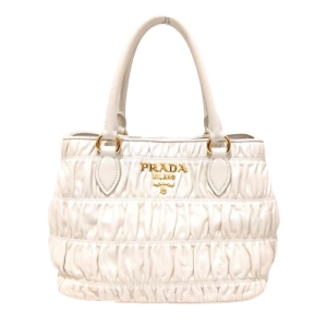 プラダ(PRADA) ギャザーバッグ 2way 1BA172 ホワイト Bランク 買取相場