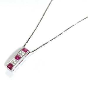 ルビー 推定MR(0.4ct ダイヤモンド 推定MD(0.3ct Pt850 ネックレス 買取相場