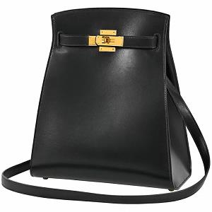 エルメス(HERMES) ケリースポーツ ボックスカーフ 〇U刻印 黒 バッグ Bランク 買取相場