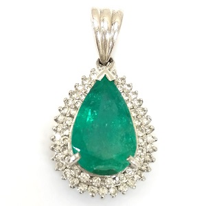 エメラルド E(3.07ct メレダイヤ MD(0.56ct PT900 トップ 買取相場
