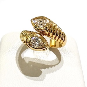 ブルガリ(BVLGARI) ドッピオバチェラート 2P ダイヤモンドリング K18 YG 買取相場