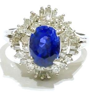 サファイア S(0.61ct メレダイヤ MD(1.53 Pt900 リング サファイア買取相場