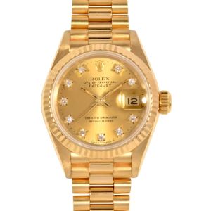 ロレックス(ROLEX) デイトジャスト10Pダイヤ 69178G自動巻き K18YG Aランク 腕時計 買取相場