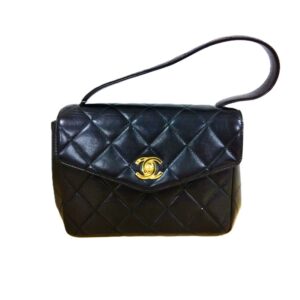 シャネル(CHANEL) マトラッセ ハンドバッグ ラムスキン 黒 Bランク 買取相場