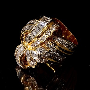 ダイヤモンド 5.22ct K18 リング 買取相場
