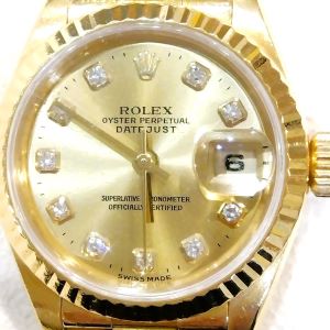ロレックス(ROLEX) 腕時計 オイスターパーペチュアル デイトジャスト 10Pダイヤ 69178G 自動巻き K18YG Aランク 買取相場