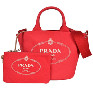 プラダ (PRADA) カナパ トートバッグ×ポーチ キャンバス 1BG186 ABランク 買取相場