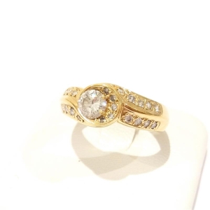 ダイヤモンド D(0.414ct MD(0.25ct IS I3 K18 リング 買取相場
