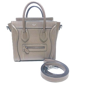 セリーヌ(CELINE) ハンドバッグ ナノラゲージ グレージュ ABランク 買取相場