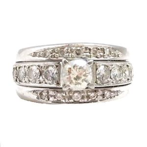 ダイヤモンドD(1.19ct SI2 G MD(0.15ct Pt900 リング 買取相場