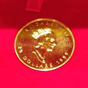 24金(K24) 投資用地金 メイプルリーフ金貨1/2オンス 買取相場