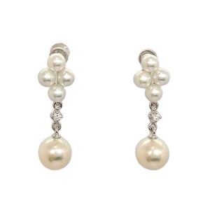 ミキモト(MIKIMOTO) イヤリング 18金(K18WG) PE-768PU Bランク 買取相場