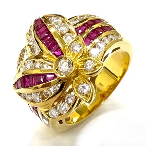 ルビー R(1.33ct MD(1.15ct 18金(K18) リング 買取相場