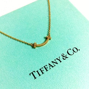 ティファニー(Tiffany&CO) Ｔスマイル ミニ ダイヤ 750YG ネックレス 買取相場