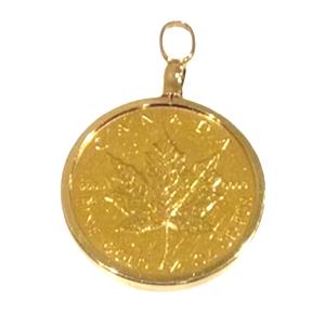 18金(K18) 24金(K24) メイプルリーフ金貨 1/4オンス アクセサリー トップ 買取相場