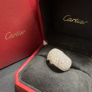 カルティエ(Cartier) リング ヌーベル パヴェ ダイヤリング K18WG Aランク 買取相場