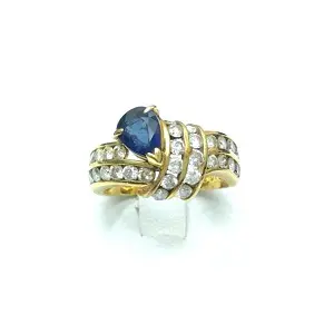 サファイア S(1.03ct メレダイヤ MD(1.03ct 18金(K18) リング 買取相場
