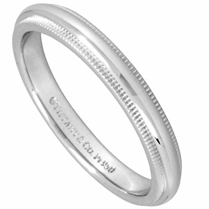 ティファニー(Tiffany＆Co) リング ミルグレイン Pt950 Sランク 買取相場