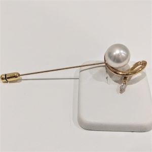 ダイヤモンド MD( 0.6ct K18 パール付き ピン 買取相場