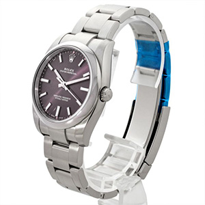 ロレックス(ROLEX) オイスターパーペチュアル34 114200 パープル文字盤 SS Bランク ロレックス買取相場