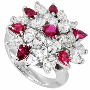 ルビー R(1.76ct メレダイヤモンドMD(2.71ct Pt900 リング 買取相場