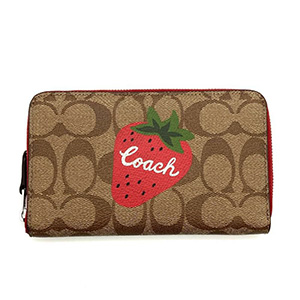 コーチ(COACH) 二つ折り財布 シグネチャー PVC ストロベリー CH529 Aランク 買取相場
