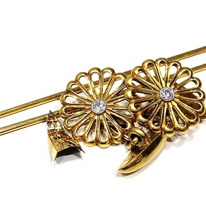 14金(K14) アクセサリー  ブローチ 買取相場