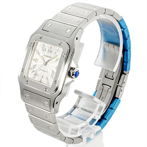 カルティエ(Cartier) 腕時計 サントスガルベLM  W20040D6 自動巻き シルバー ABランク 買取相場