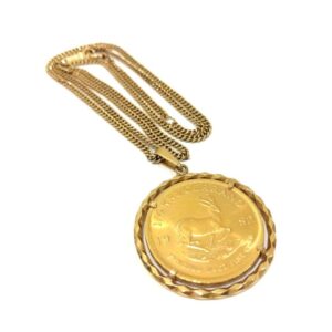 22金 (K22) クルーガーランド金貨1-4oz付 18金(K18)ネックレス 買取相場