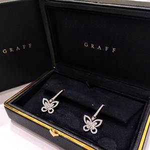 グラフ(GRAFF) バタフライ シルエット ピアス 750 WG ダイヤモンド ABランク 買取相場