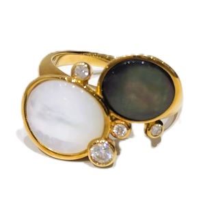 タサキ白蝶黒蝶パールリング買取実績画像