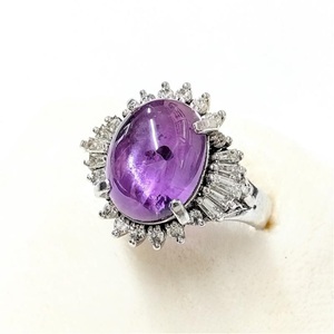 スターサファイア S(7.83ct メレダイヤ MD(0.53ct Pt900 リング 買取相場