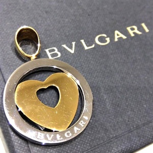 ブルガリ(BVLGARI) ペンダントトップ トンド ハート K18YG×SS ABランク 買取相場