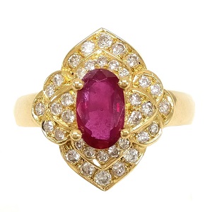 18金ルビーメレダイヤリング買取実績画像