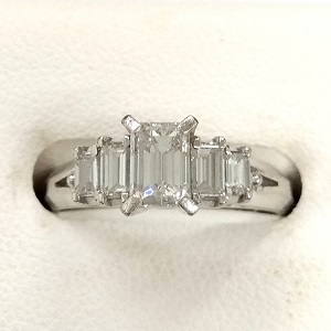 ダイヤモンド D(0.36ct メレダイヤ MD(0.47ct Pt900 リング 買取相場