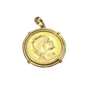 18金(K18) 21.6金(K21.6) 20フラン金貨付きペンダントトップ アクセサリー 買取相場