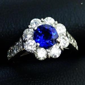 サファイア S(0.98ct MD1.21ct Pt900 リング ジュエリー買取相場